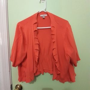 Orange Shrug Cardigan